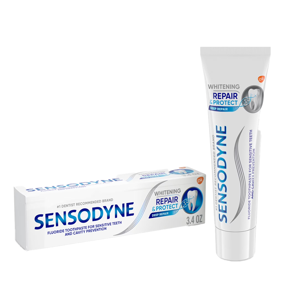 Sensodyne Repair and Protect Whitening Sensitive Toothpaste, Mint Flavor, 3.4 oz