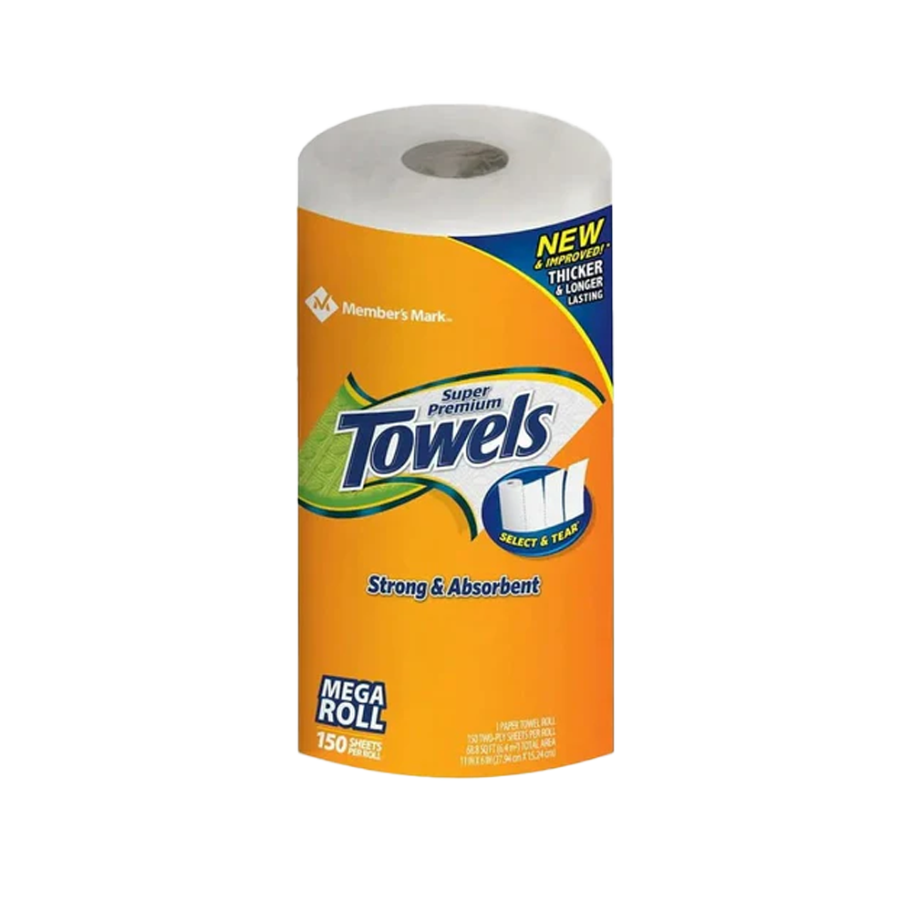 Member's Mark Select & Tear 2-Ply Paper Towel 150 sheets/roll, 2 Rolls