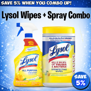Lysol Disinfecting Spray + Wipes • Save 5%