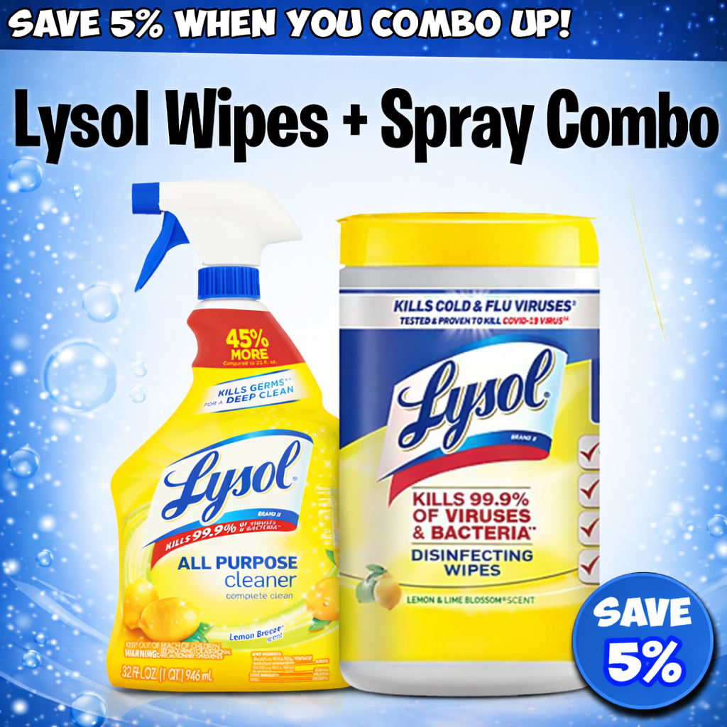 Lysol Disinfecting Spray + Wipes • Save 5%