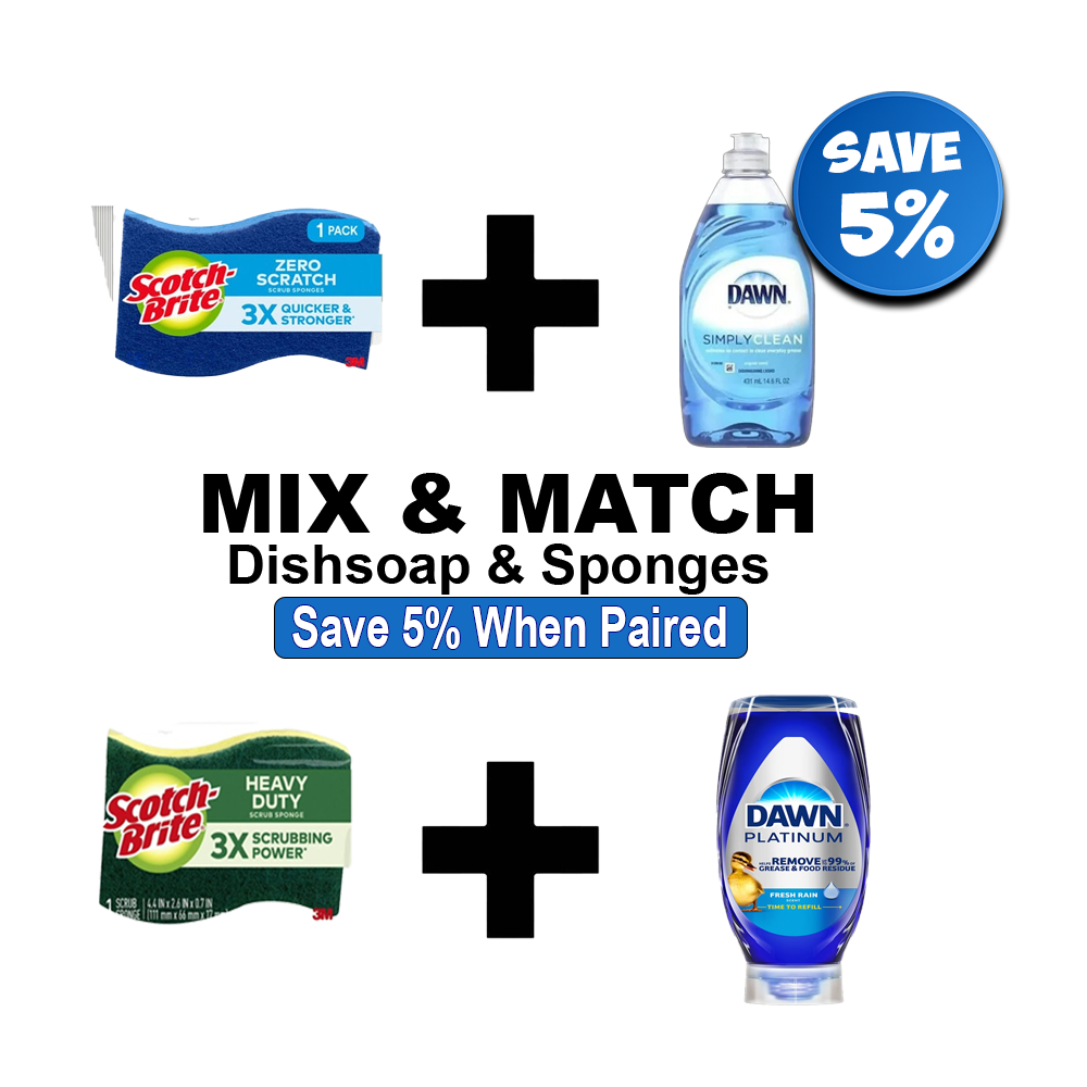 Dish Soap + Sponges | Save 5% • Mix & Match