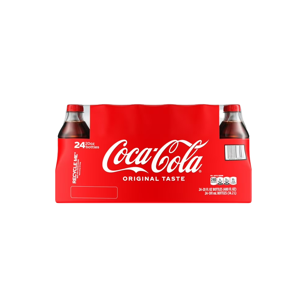 Coca-Cola Soda Soft Drink, 20 fl. oz., 24 pack
