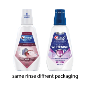 Crest 3D White Glamorous White Alcohol-Free Whitening Mouthwash, Arctic Mint, 1L