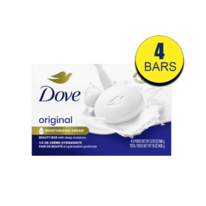 Dove Beauty Bar Soap Original Deep Moisturizing 3.75 oz, 4 Bars