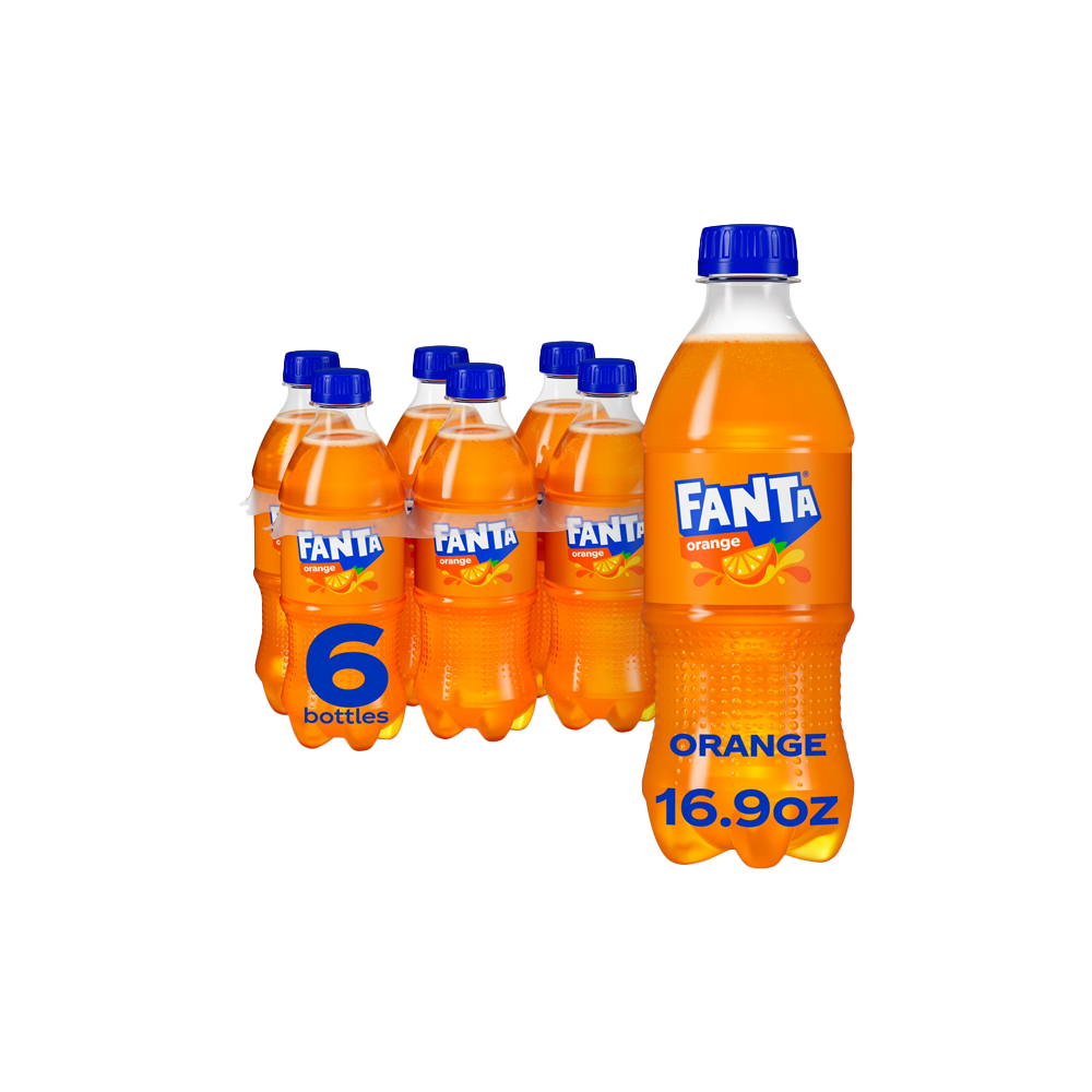 Fanta Orange Soda, 16.9 fl oz, 6 Pack