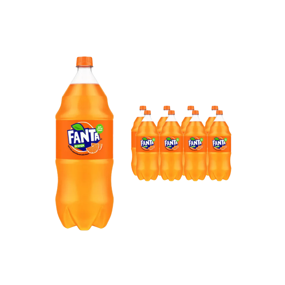 Fanta Orange Soda 2L 8 pack