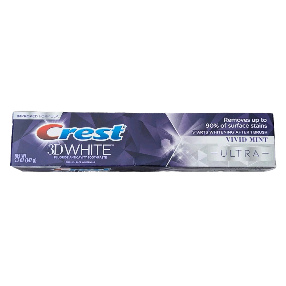 Crest 3D White Vivid Mint Ultra Whitening Toothpaste 5.2 oz